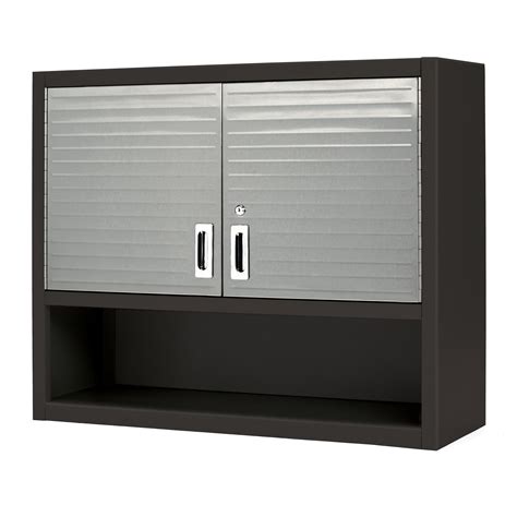 ultrahd steel wall cabinet w key lock|Seville Classics UltraHD Wall Cabinet with Open Shelf.